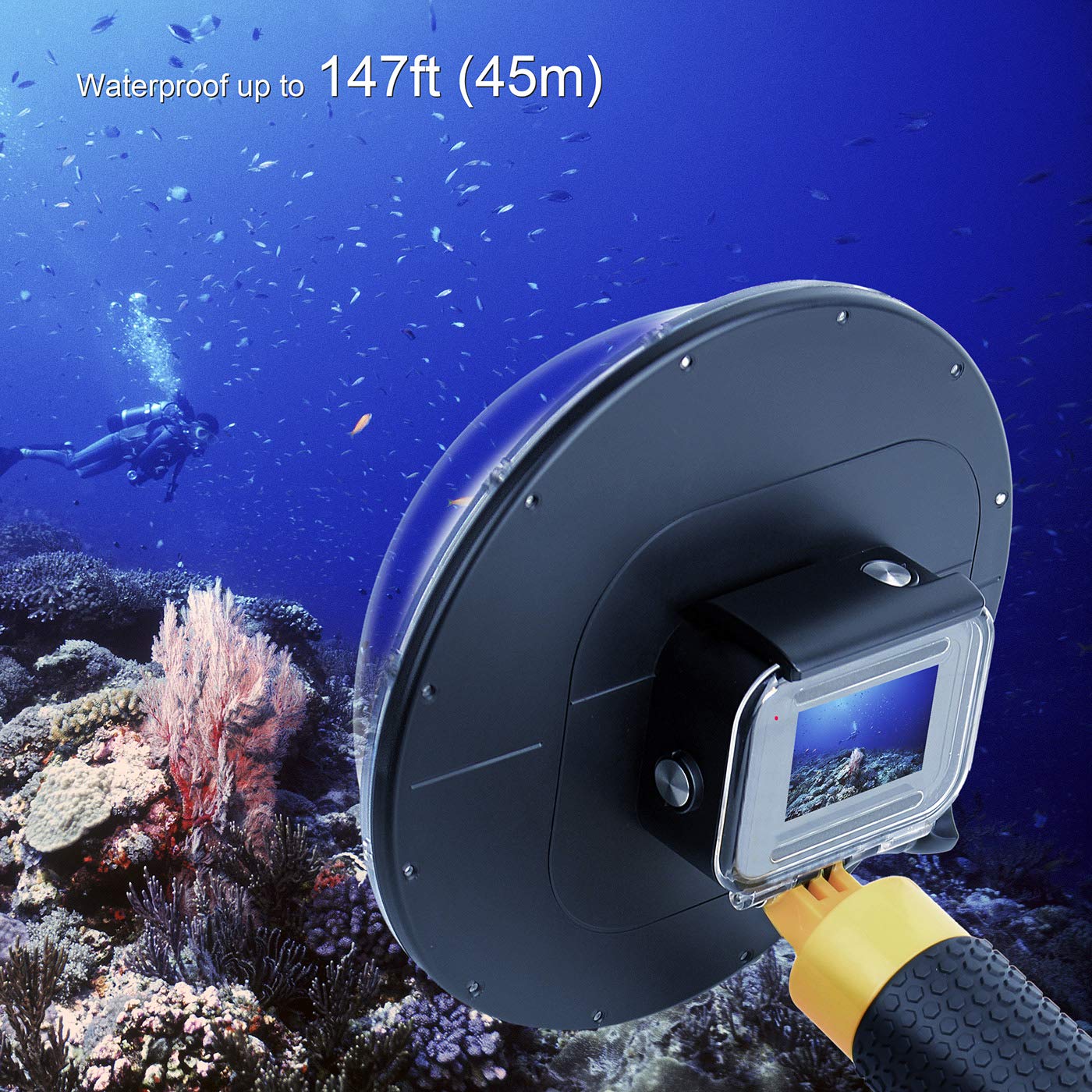 Amazon | GEPULY ドームポート GoPro Hero 8用 ブラック ドームポート